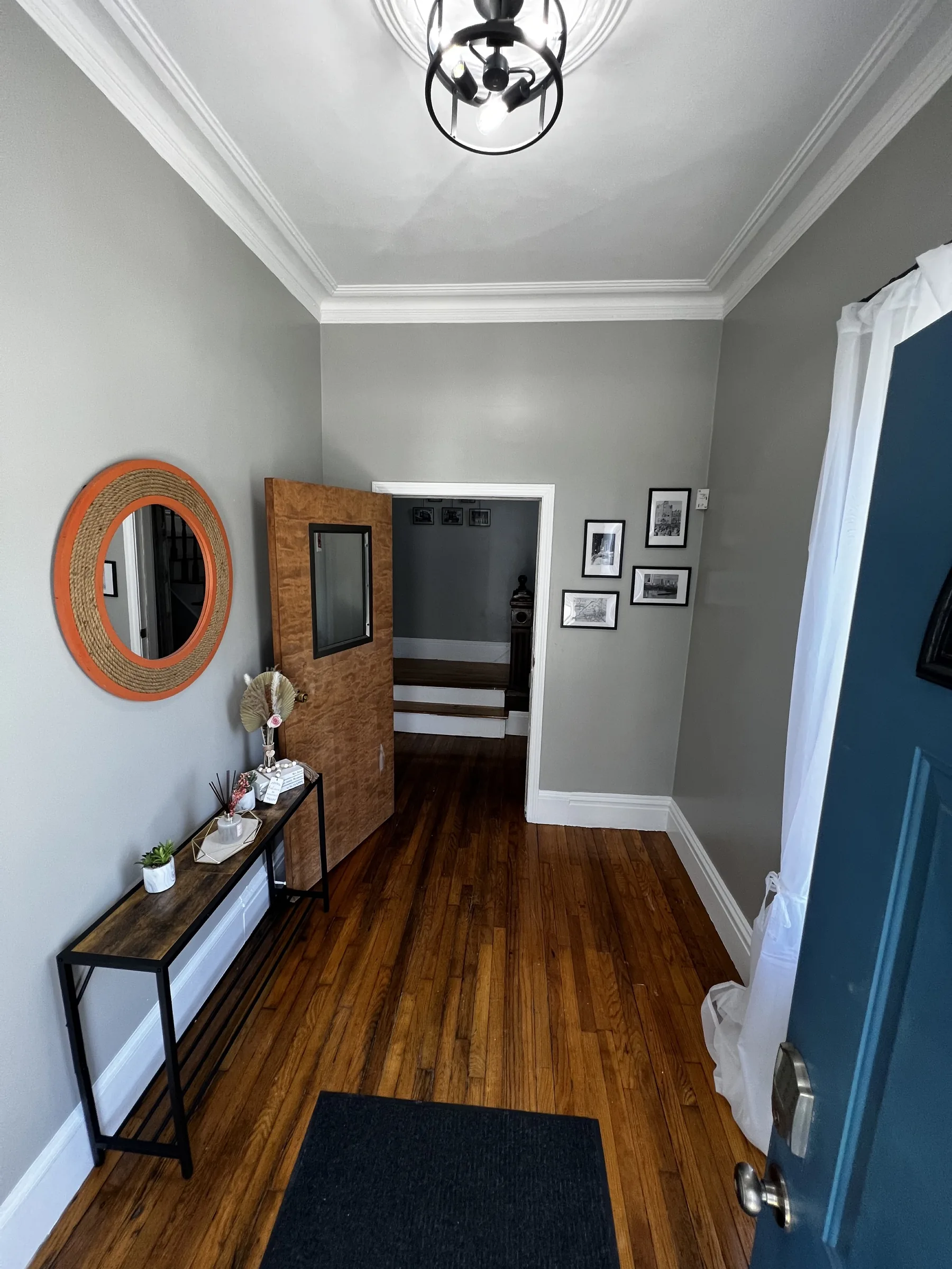 Bright private entry hall